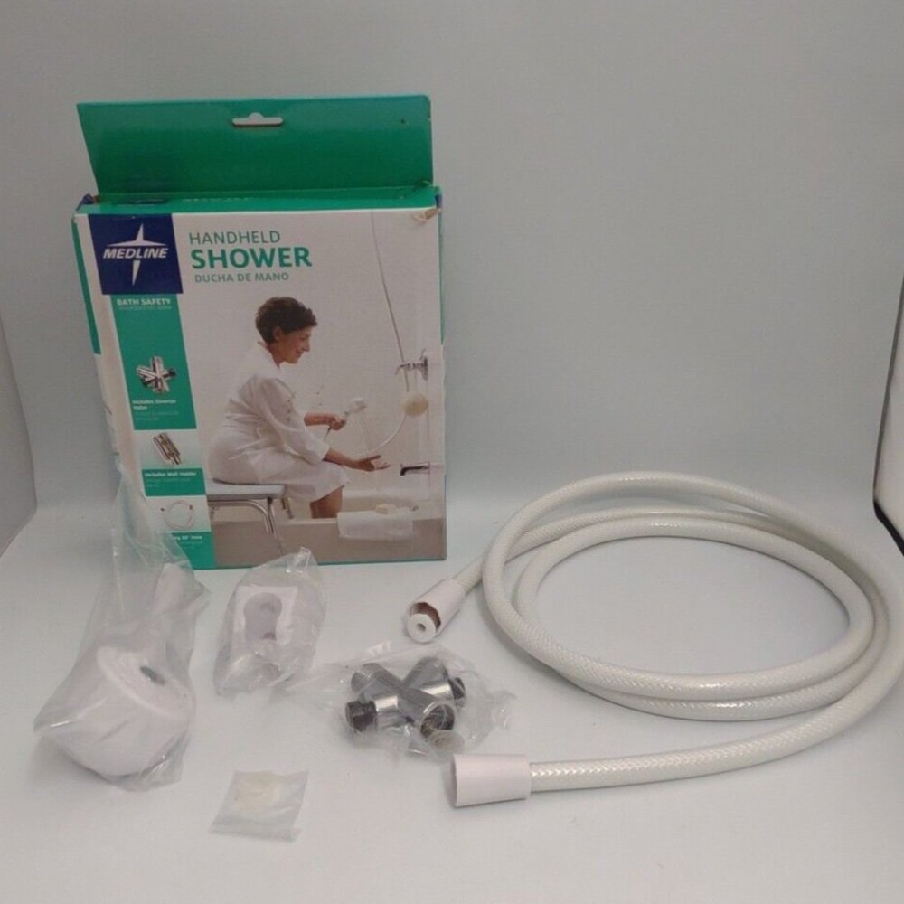 Medline Handheld Shower Sprayer For Bathtub Safety - Extra Long 84" Hose New Box